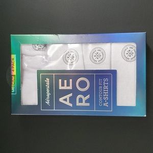 Aeropostale Mens Contour Fit A-Shirts Set of 4